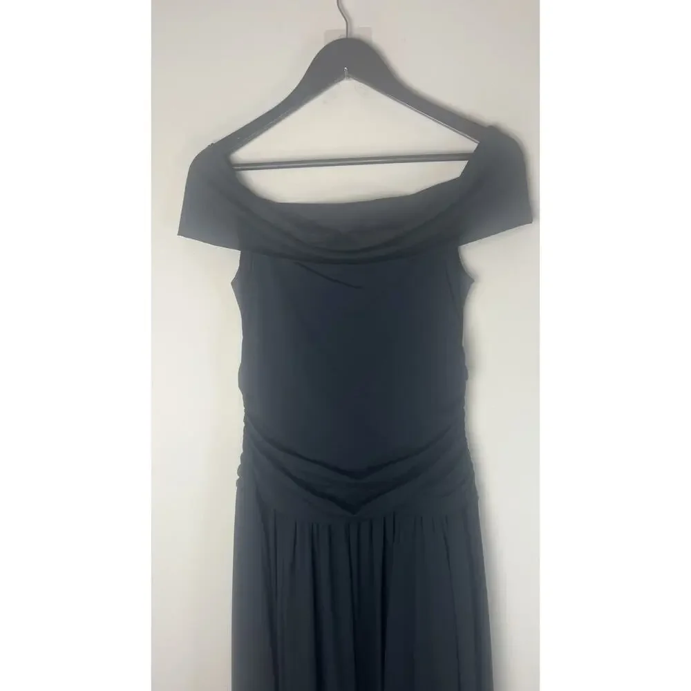 Abercrombie & Fitch Maxi Dress Modal Blend Collection Black Sz LT Tall